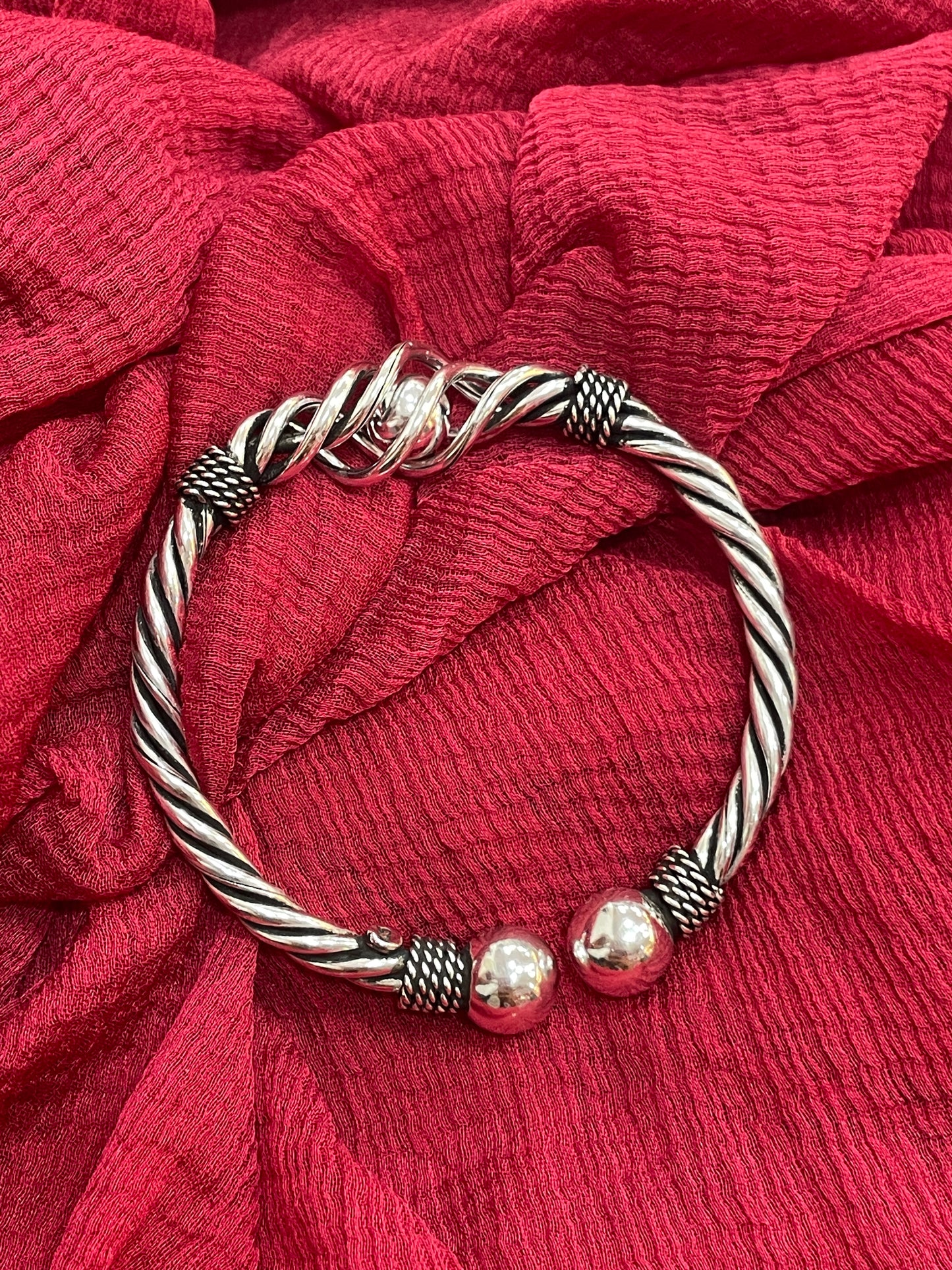 92.5 Silver Kids Kada Single Piece | Classy Baby Bracelet for Girls & Boys | Traditional Jewellery