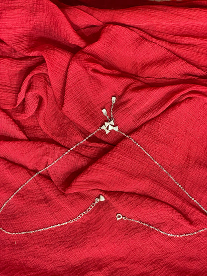 92.5 Silver Bow Chain 19.5 Inches | Premium Stylish Cute Design | Jewellery