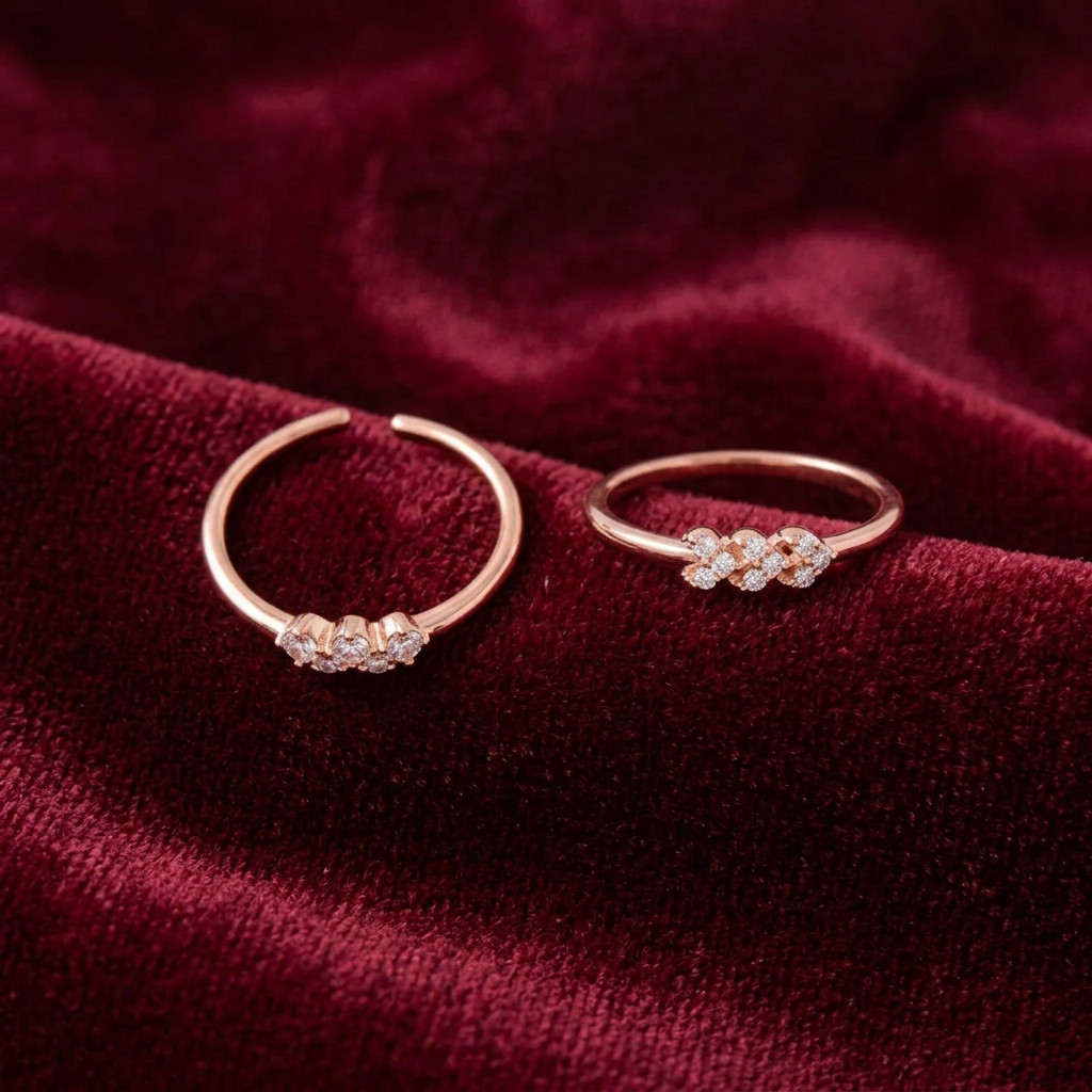 92.5 silver toe rings 