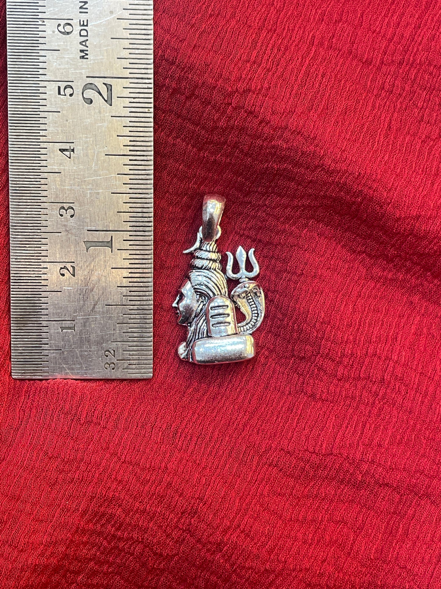 92.5 Silver Shiva Pendant for Men & Women | Mahadev Sacred Design | Temple Jewellery
