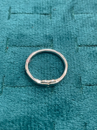 92.5 Silver Heart Moustache Ring for Women Size 12 | Simple Creative Design | Stylish Jewellery