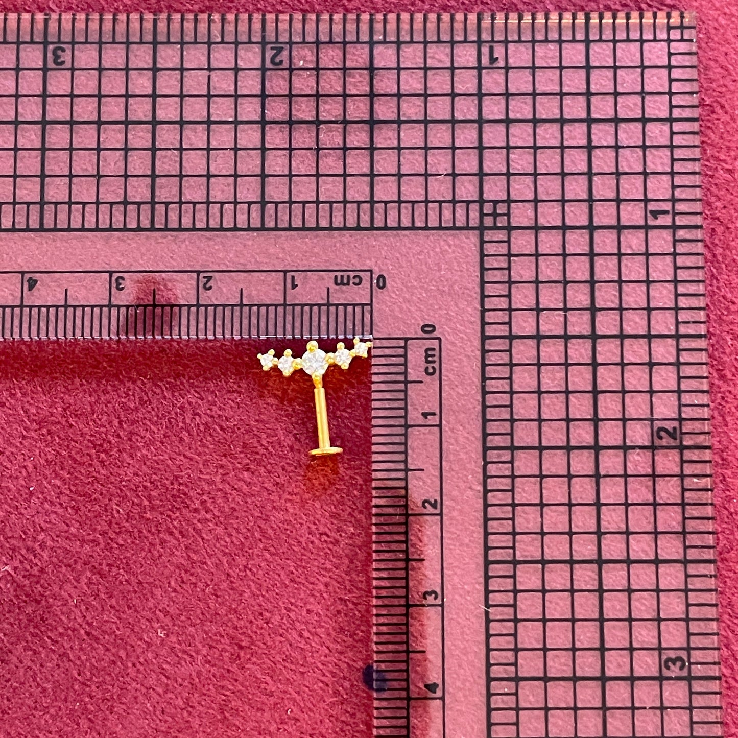 925 Silver Gold Plated Five Stone Bugadi - Pair