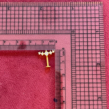 925 Silver Gold Plated Five Stone Bugadi - Pair