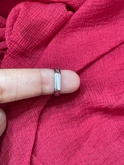 92.5 Silver Minimal Kids Ring | Adjustable Baby Ring for Girls & Boys | Simple Elegant Design