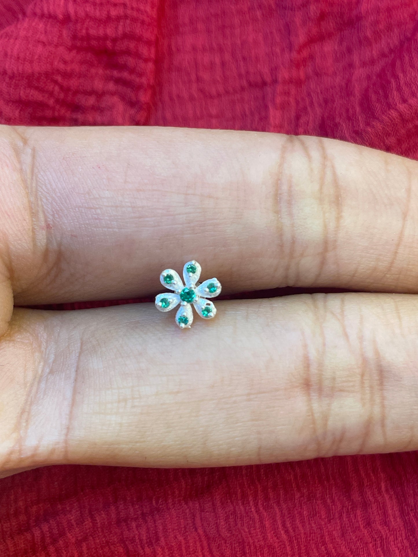 92.5 Silver Stylish Second Studs / Nose Pin (Single Piece) | Minimal Elegant Design | Jewellery