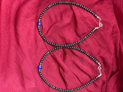 92.5 Silver Black Beads Evil Eye Anklet (Single Piece) | Stylish Protective Design | Jewellery