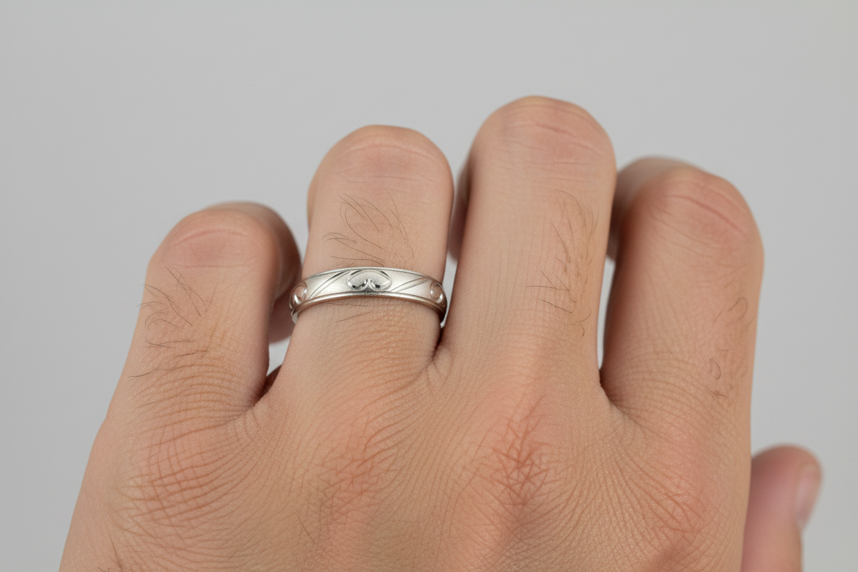 92.5 Silver Men’s Ring Size 24 | Stylish Bold Finish | Elegant Fashion Jewellery