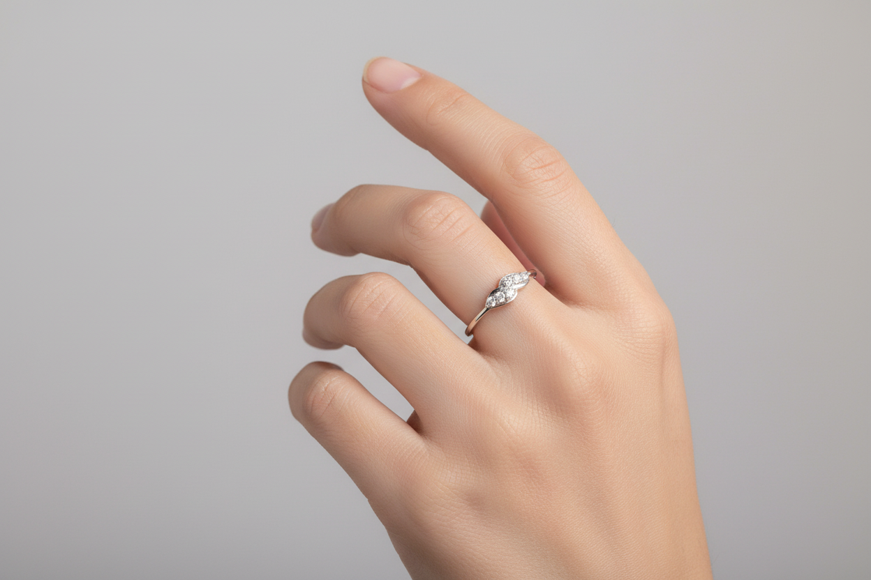 92.5 Silver Ring for Women Size 8 | Stylish Sleek Finish | Elegant Fashion Jewellery