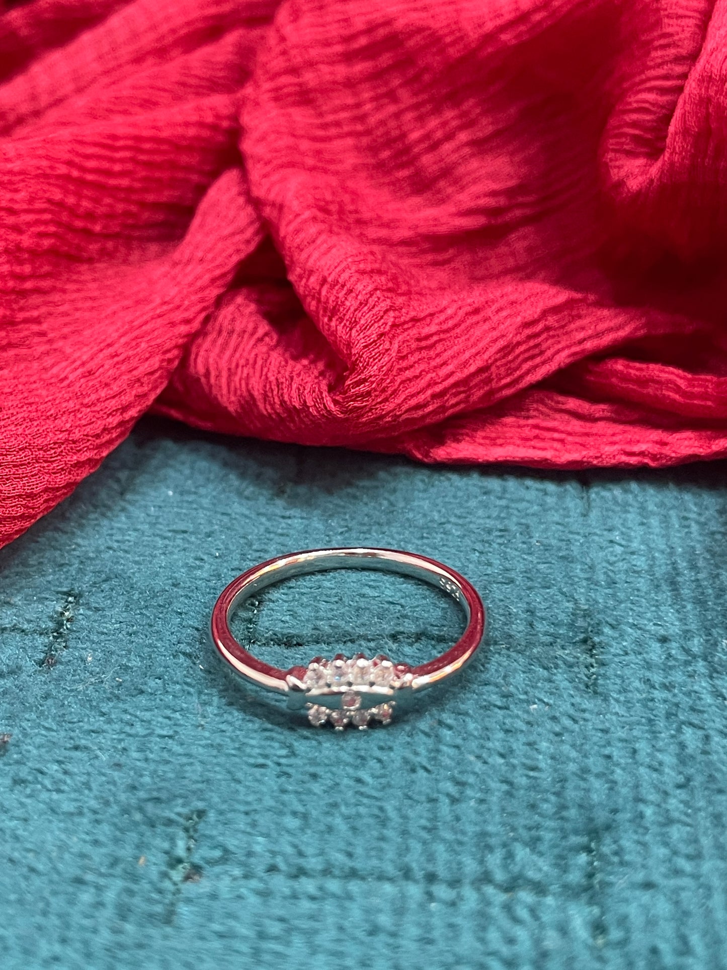 92.5  Silver Eye Ring - Size 12