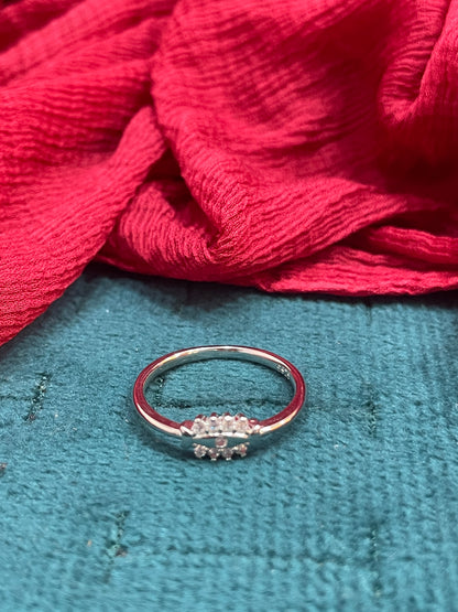 92.5  Silver Eye Ring - Size 12