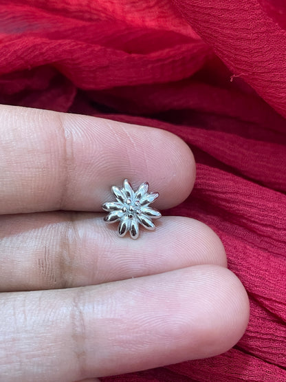 92.5 Silver Stylish Flower Earrings for Women | Elegant Floral Design | Everyday Wear Jewellery