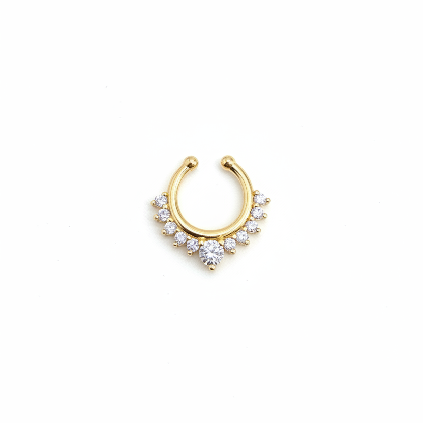 92.5 Silver Gold Plated Timeless septum