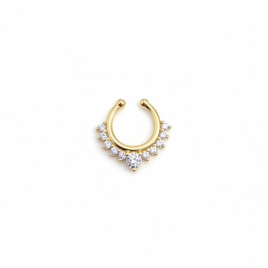 92.5 Silver Gold Plated Timeless septum