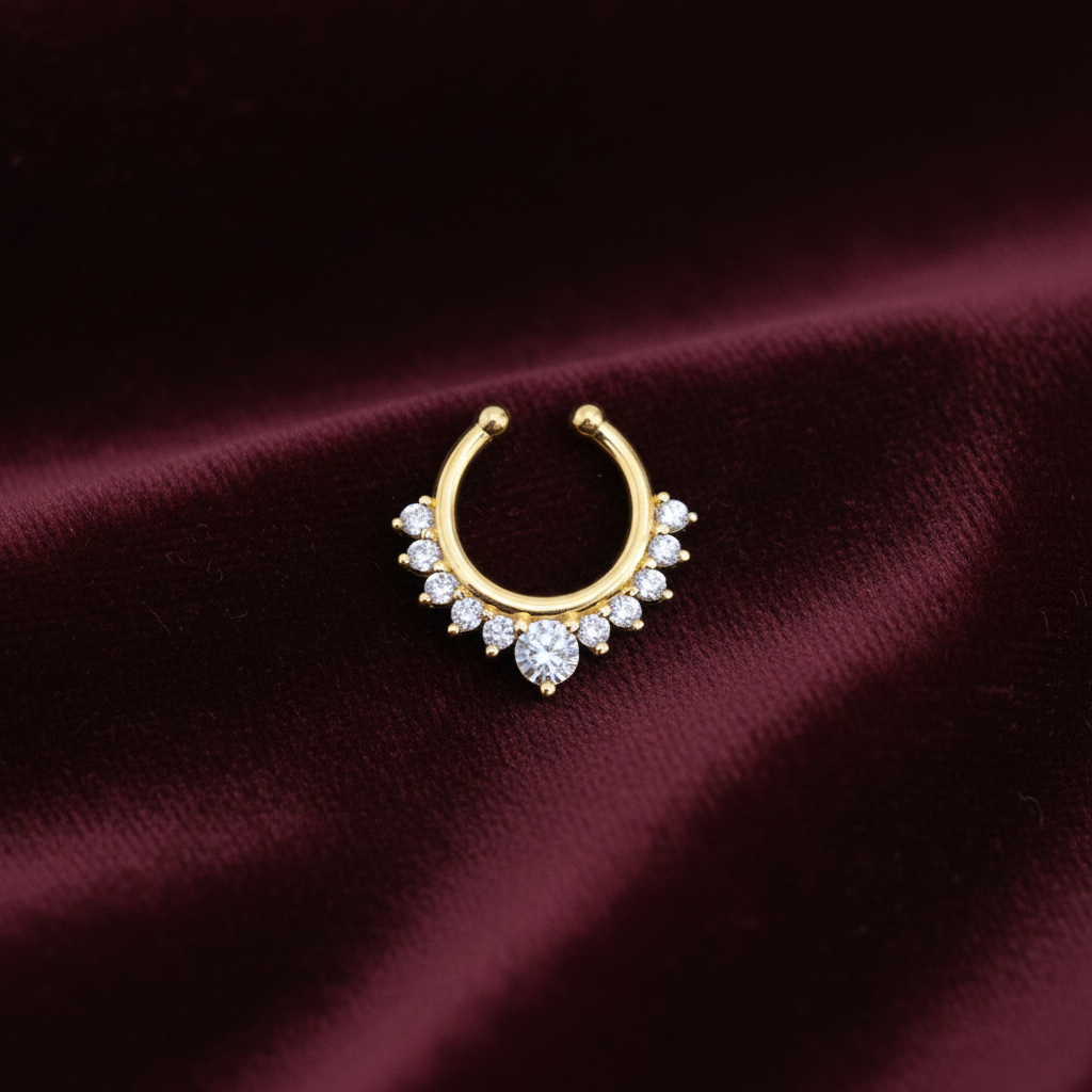 92.5 Silver Gold Plated Timeless septum