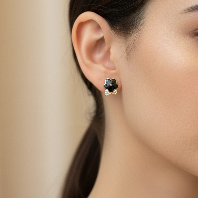 92.5 Silver Rose Gold Plated Minimal Stud Earrings for Women | Elegant Modern Design | Stylish Jewellery