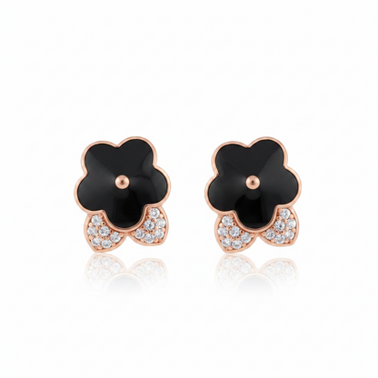 92.5 Silver Rose Gold Plated Minimal Stud Earrings for Women | Elegant Modern Design | Stylish Jewellery