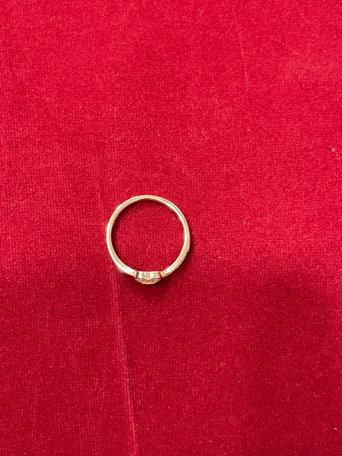 Silver Rose Gold Heart Ring for Women