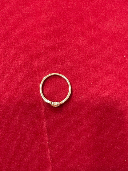 Silver Rose Gold Heart Ring for Women