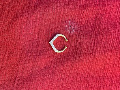 92.5 silver gold plated classy stylish septum