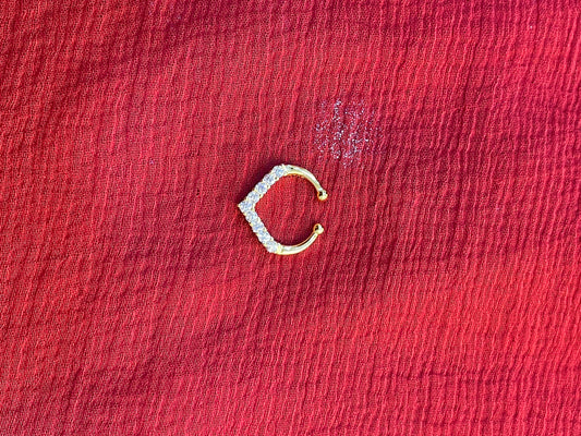 92.5 silver gold plated classy stylish septum