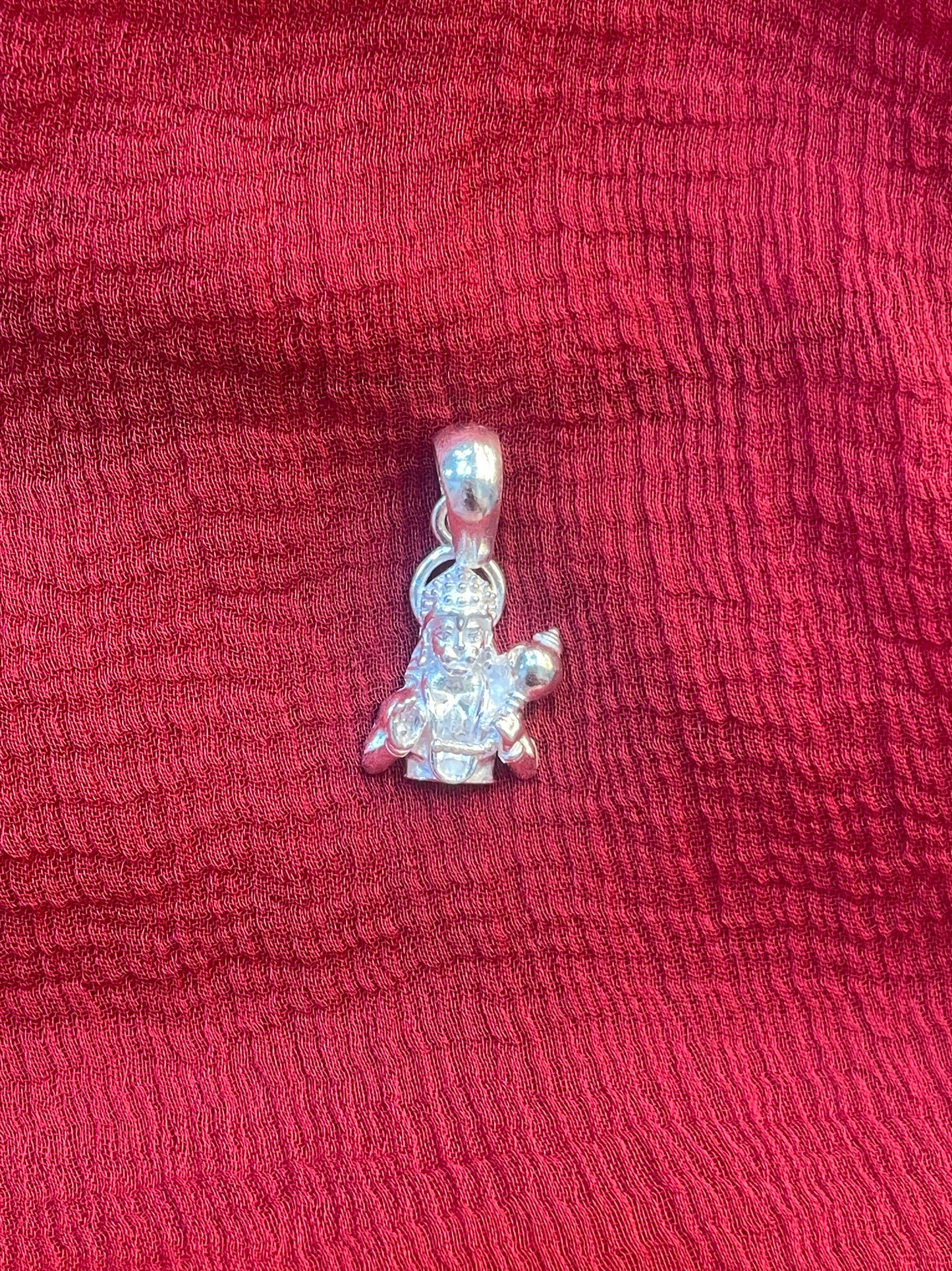 92.5 Silver Anjaneya Design Pendant for Men & Women – Temple Style Finish