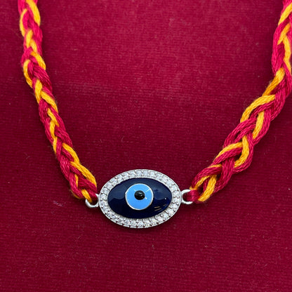 92.5 silver Evil Eye Rakhi for Brother