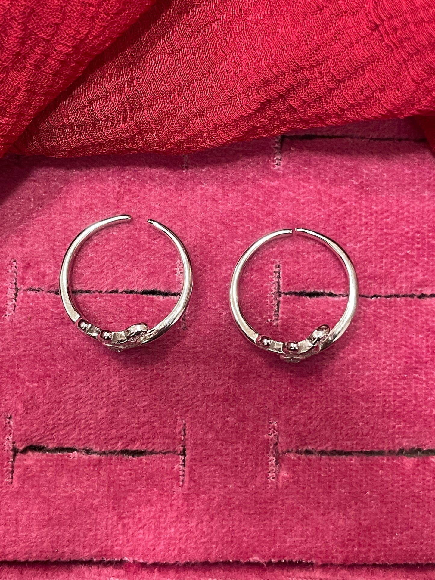 92.5 Silver Leaf Toe Rings | Elegant Nature Inspired Design | Jewellery