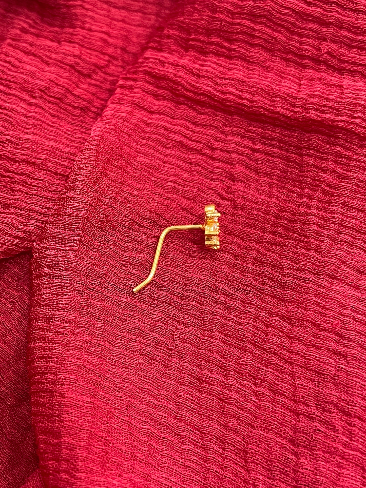 92.5 Silver Gold Plated Nose Pin for Women | Stylish Elegant Design | Jewellery