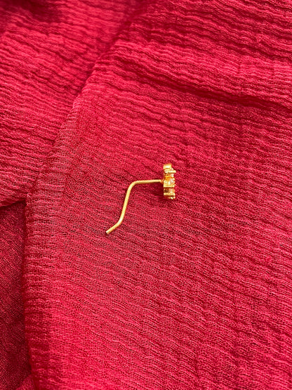 92.5 Silver Gold Plated Nose Pin for Women | Stylish Elegant Design | Jewellery