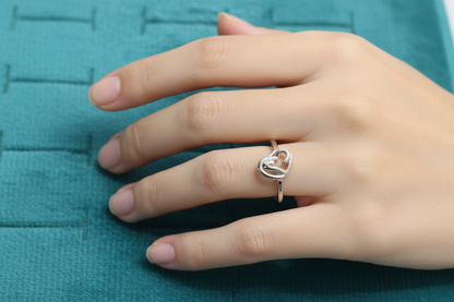92.5 Silver Simple Heart Ring for Women Size 10 | Minimal Elegant Love Design | Gift Jewellery