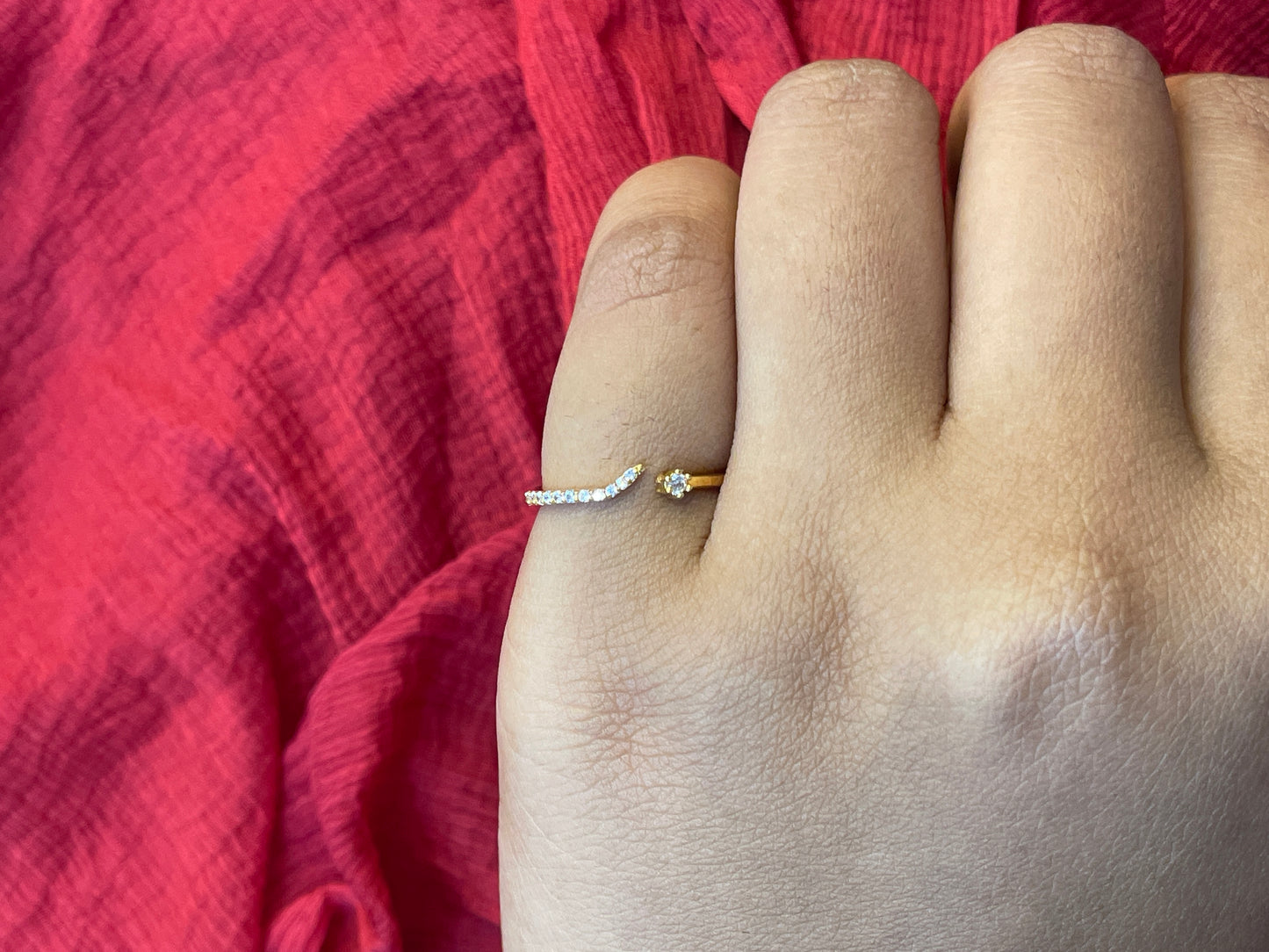 92.5 Silver Gold Plated Simple Minimal Ring for Women | Elegant Jewellery
