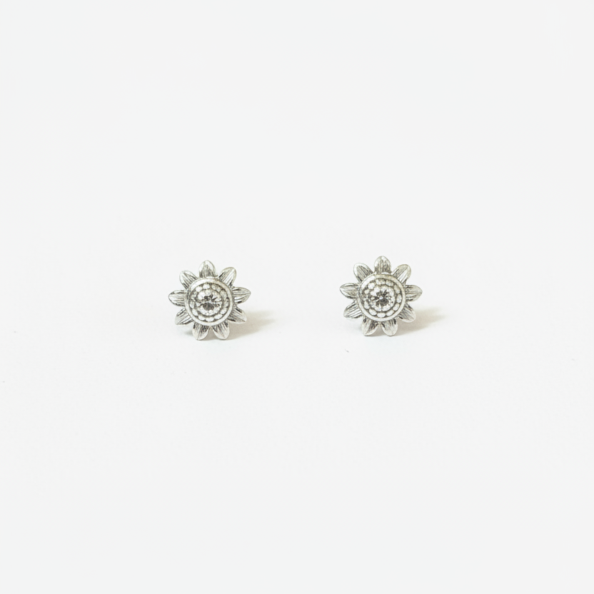 92.5 Silver Floral Earrings for Women | Stylish Elegant Design | Everyday Wear Jewellery