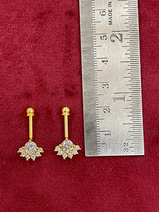 Silver stylish gold plated bugadi