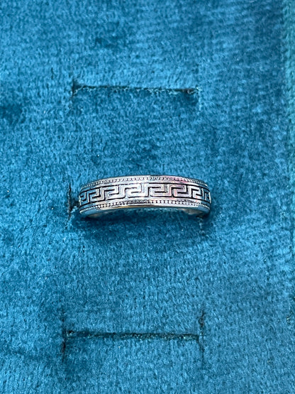 92.5 Silver Oxidised Men’s Ring Size 21 | Stylish Vintage Finish | Elegant Jewellery