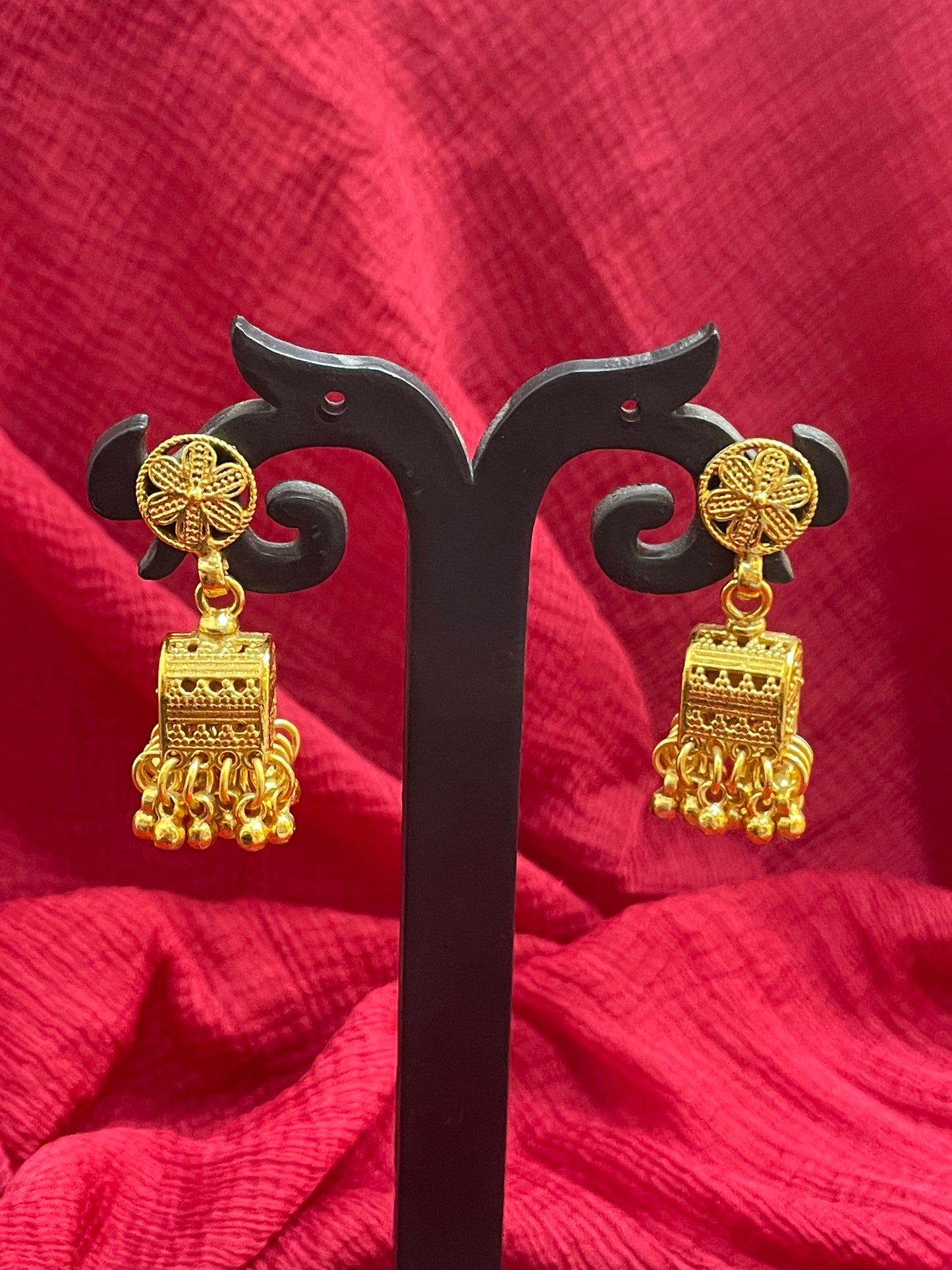 92.5 Silver Gold Plated Jhumka Earrings for Women | Traditional Elegant Design | Festive Jewellery