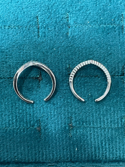 92.5 Silver V Toe Rings | Stylish Elegant Design | Foot Jewellery