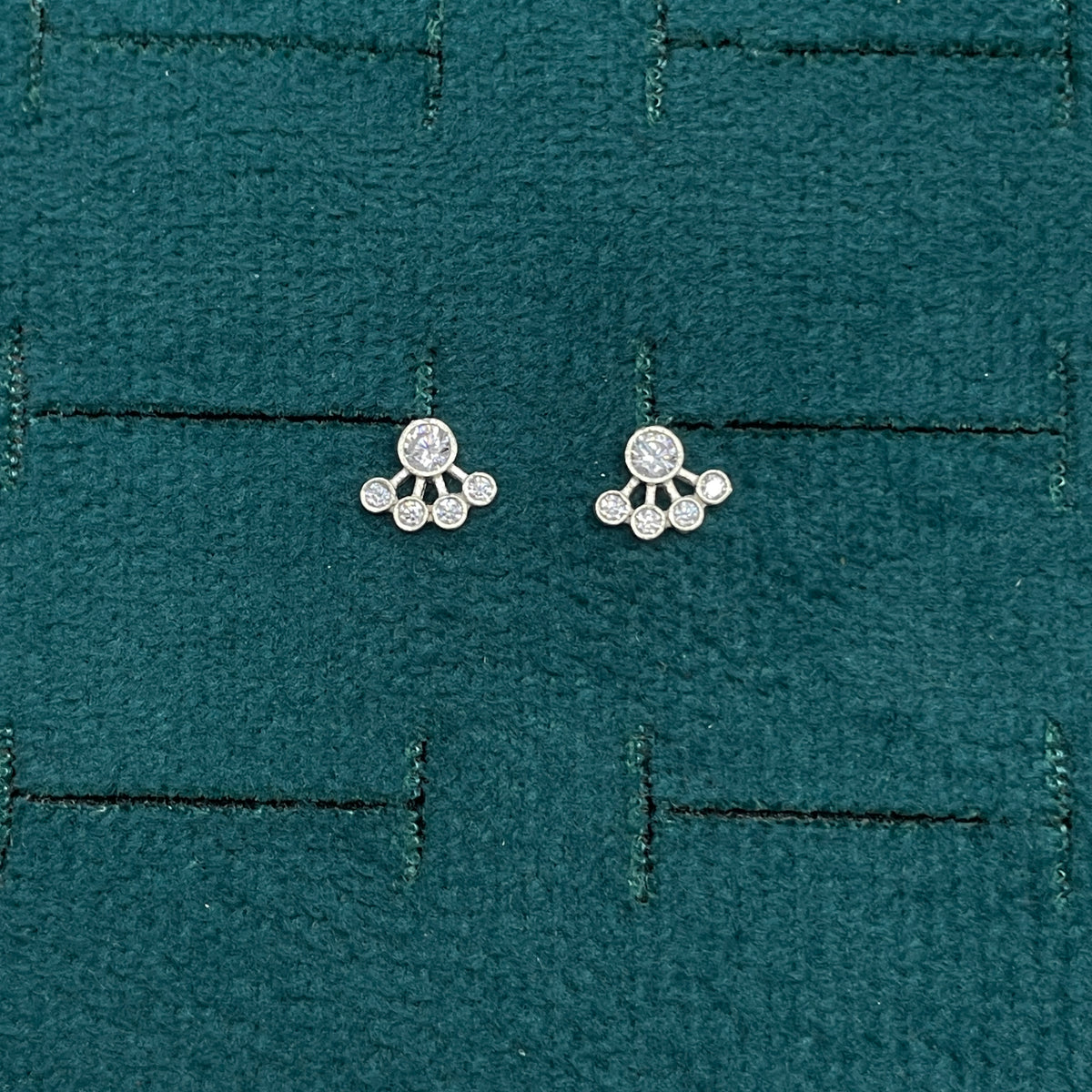 92.5 Silver Second Studs | Stylish Minimal Design | Elegant Jewellery pair