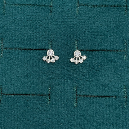 92.5 Silver Second Studs | Stylish Minimal Design | Elegant Jewellery pair