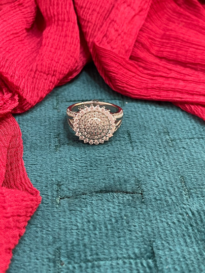 92.5 Silver White Stone Ring for Women Size 9 | Classy Elegant Design | Premium Jewellery