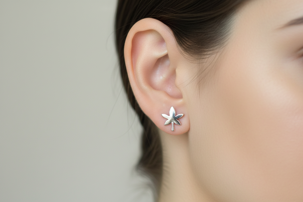 92.5 Silver Leaf Earrings for Women | Stylish Nature-Inspired Design | Elegant Daily Wear Jewellery