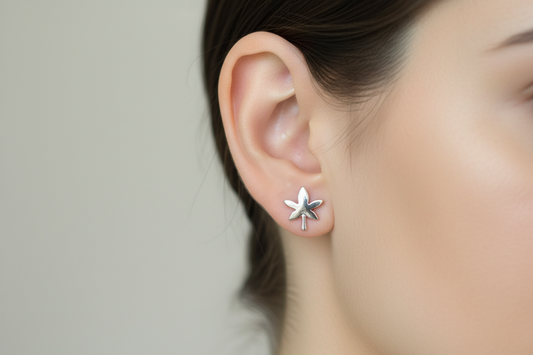 92.5 Silver Leaf Earrings for Women | Stylish Nature-Inspired Design | Elegant Daily Wear Jewellery