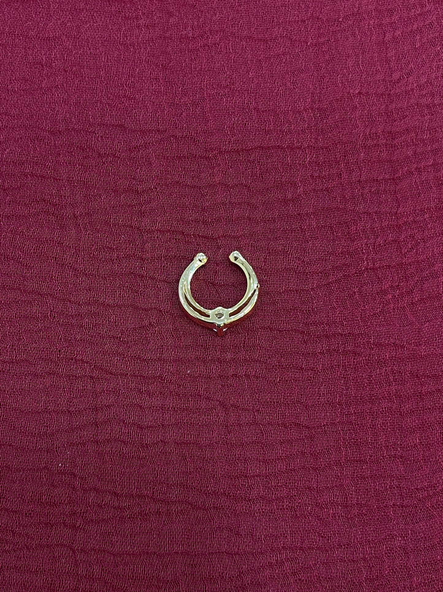 92.5 Silver Gold Plated Dainty Septum