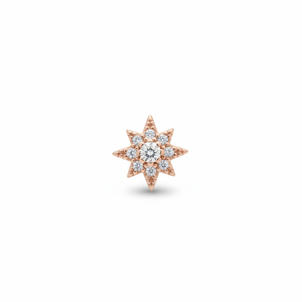 92.5 Silver Rose Gold Plated Earrings for Women | Stylish Chic Design | Elegant Fashion Jewellery