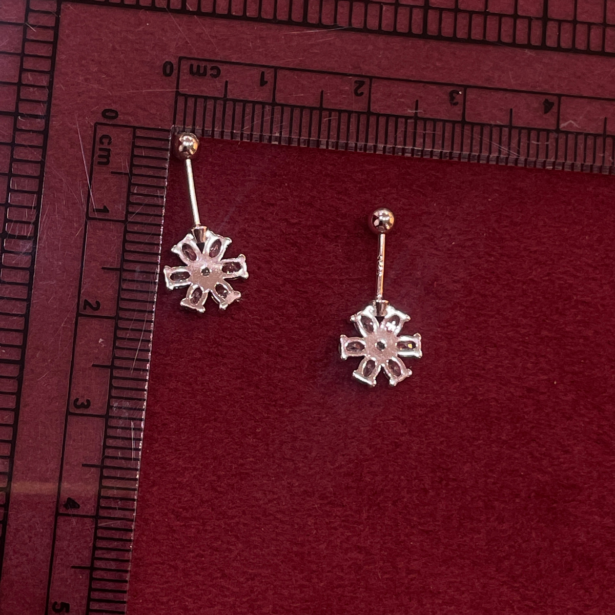 92.5 Silver Six Petal Bugadi - Pair