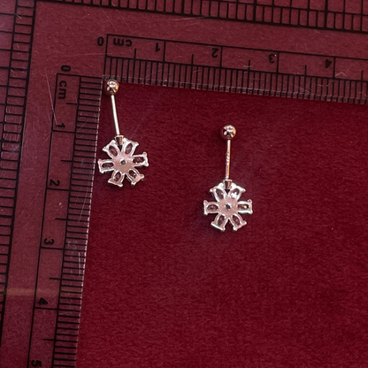 92.5 Silver Six Petal Bugadi - Pair