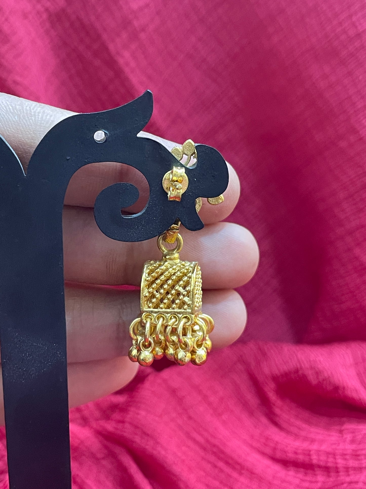 92.5 Silver Gold Plated Jhumka Earrings for Women | Stylish Elegant Design | Traditional Festive Jewellery