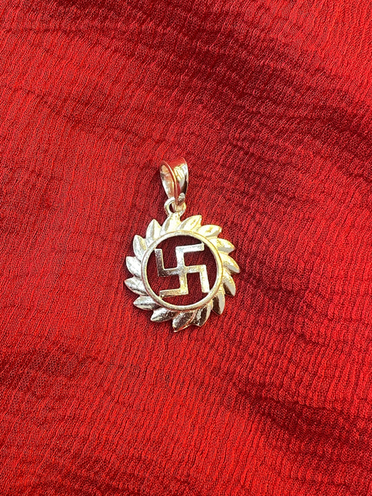 92.5 Silver Swastik Pendant for Men & Women | Auspicious Symbol Design | Traditional Spiritual Jewellery