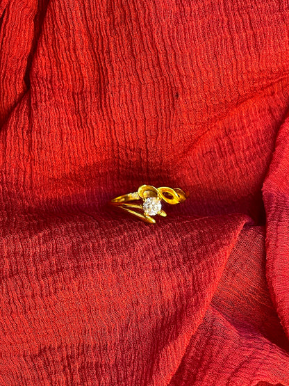 Gold Plated Silver Stylish Ring