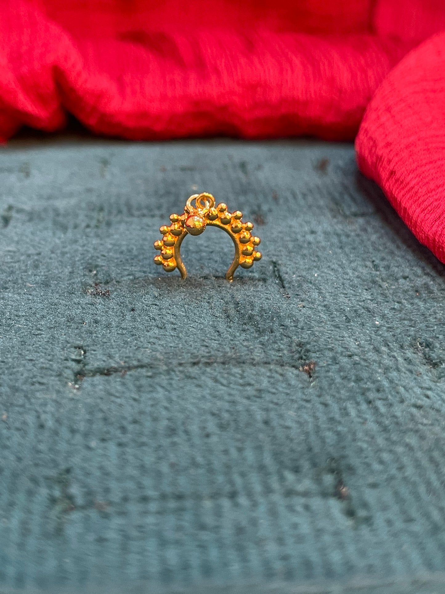 925 Silver Gold Plated Temple Drop Septum