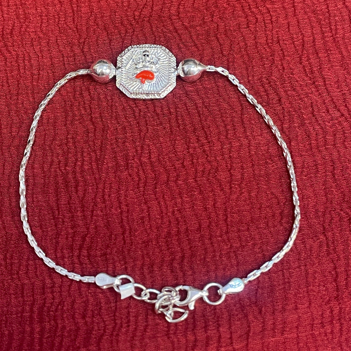 925 Silver Dancing Ganesha Rakhi